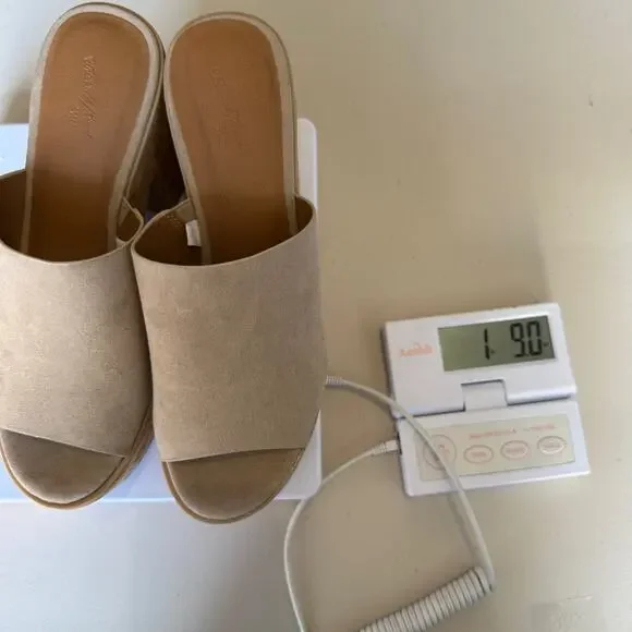 Universal Thread Sandals Cork Lug Platform Block Heel Size 9 Y2K Retro Boho 90s - Picture 11 of 11